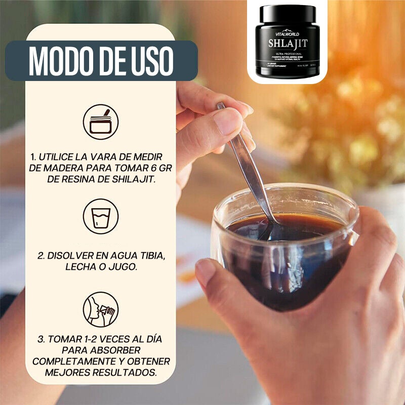 Resina Shilajit de VITALWOLD - Recupera tu Vitalidad "Oferta 2x1"