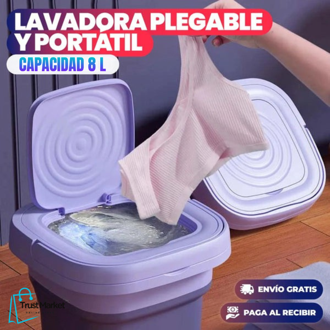 MiniWash Pro™ - Lavadora Portátil Plegable 8L