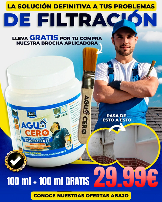 Agua Cero - Impermeabilizante anti-fugas 1+1 GRATIS