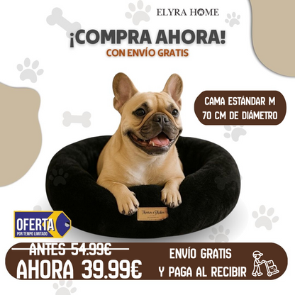 CAMA PREMIUM REDONDA ANTIESTRÉS + REGALO PARA TU MASCOTA