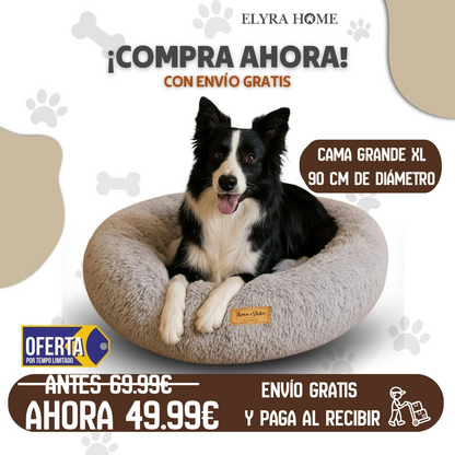 CAMA PREMIUM REDONDA ANTIESTRÉS + REGALO PARA TU MASCOTA