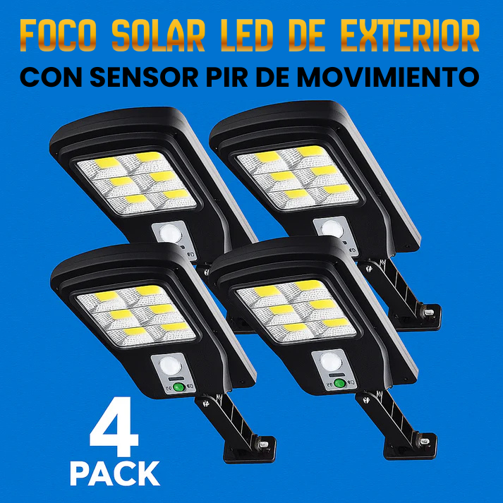 Oferta Pack de 4 focos solar con sensor de 30w "Oferta Liquidación"