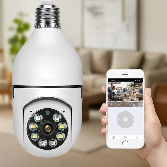 LumiCam 360° - Cámara Bombilla Inteligente