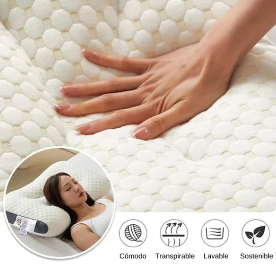 1+1 GRATIS | AirSleep™  Almohada Cervical Premium + 2 Fundas Incluidas