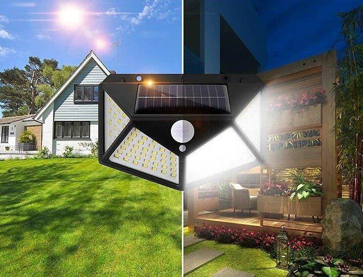 Luminek™  2 KITS DE LAMPARA SOLAR CON SENSOR DE MOVIMIENTO  1 + 1 GRATIS