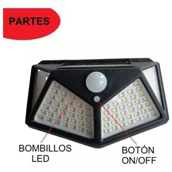 Luminek™  2 KITS DE LAMPARA SOLAR CON SENSOR DE MOVIMIENTO  1 + 1 GRATIS