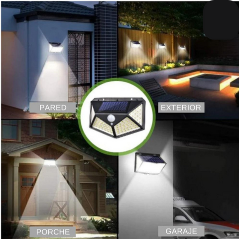 Luminek™  2 KITS DE LAMPARA SOLAR CON SENSOR DE MOVIMIENTO  1 + 1 GRATIS