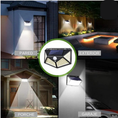 Luminek™  2 KITS DE LAMPARA SOLAR CON SENSOR DE MOVIMIENTO  1 + 1 GRATIS