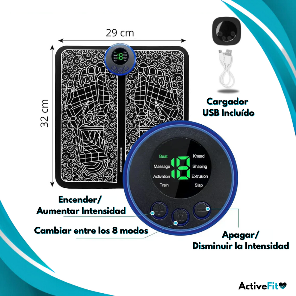 Masajeador de Pies EMS Activefit® + Calcetines Anti varices (GRATIS)